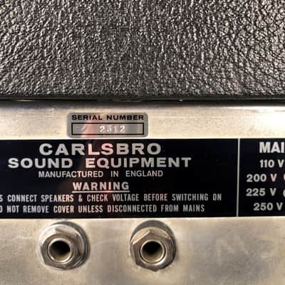 RARE 1970's Carlsbro CS 60 PA 60w Reverb Amp with 2x12 20w Celestian Towers image 7