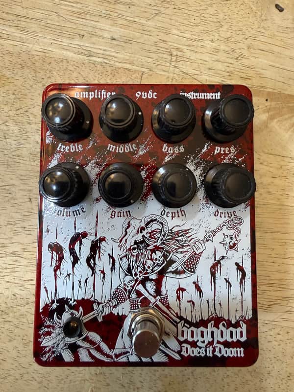 Does It Doom Baghdad High Gain Overdrive and Preamp Pedal - Limited Edition Blood Spatter image 1
