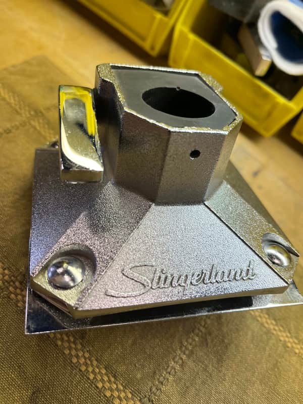 Slingerland Magnum 70s - satin/chrome Bass drum tom bracket mount in fabulous condition! image 1