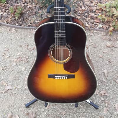 Guild Orpheum 12 fret slope shoulder dreadnought 2013 Sunburst w/ Baggs Lyric pickup image 5