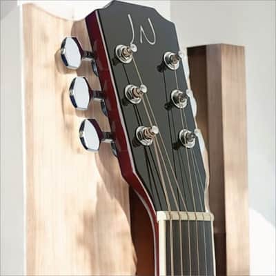 JN Guitars BES-ACE TRB Bessie Series Acoustic-Electric Auditorium, Solid Spruce Top, Red Burst image 8