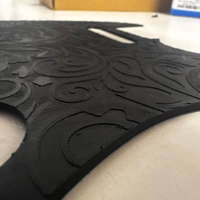 Custom TELECASTER Pickguard Black Embossed Floral Paisley 3D Engraved Parts image 6