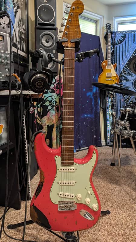 Fender Custom Shop GT11 Relic 60's  Stratocaster 2019 - Heavy Relic Red image 1