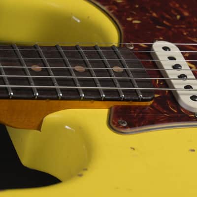 Fender Custom Shop Stratocaster 1963 Heavy Relic Graffity Yellow Tortoise Pickguard image 13