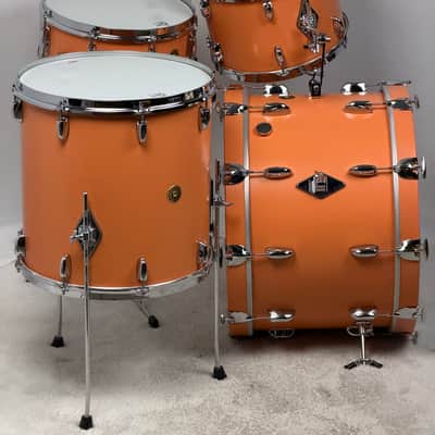 Gretsch 22/13/16/5.5x14" Broadkaster Vintage-Build Drum Set - Exclusive Satin Cameo Coral imagen 7