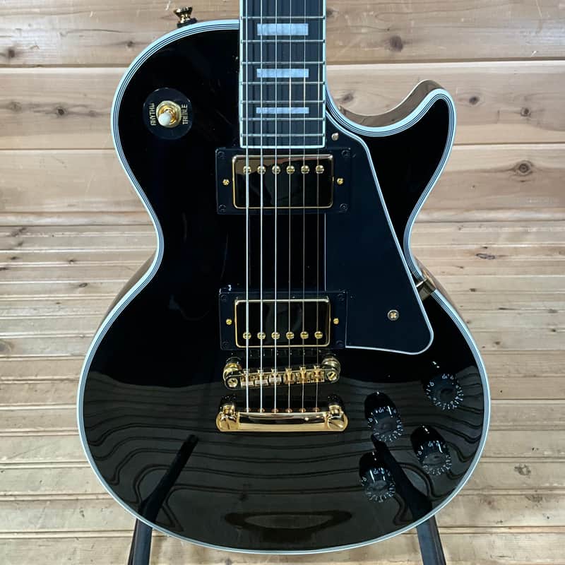 Epiphone Les Paul Custom Electric Guitar - Ebony image 1
