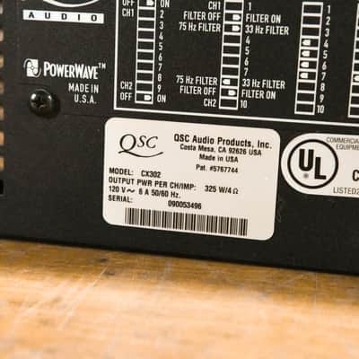 QSC CX302 2-Channel Power Amplifier CG0127D image 10