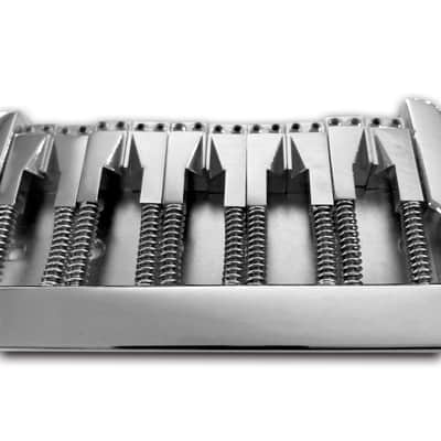 Lowe Custom Guitars 10-string Bass Guitar Bridge - Chrome image 3