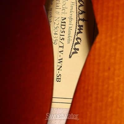 Eastman Guitars MD515/TV-WN-SB F-style Mandolin - Truetone Vintage Sunburst (MD515TVWNd1) image 6