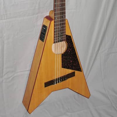 Handmade Crossover Classical Guitar, Flying V, + Pickup & Gigbag image 1