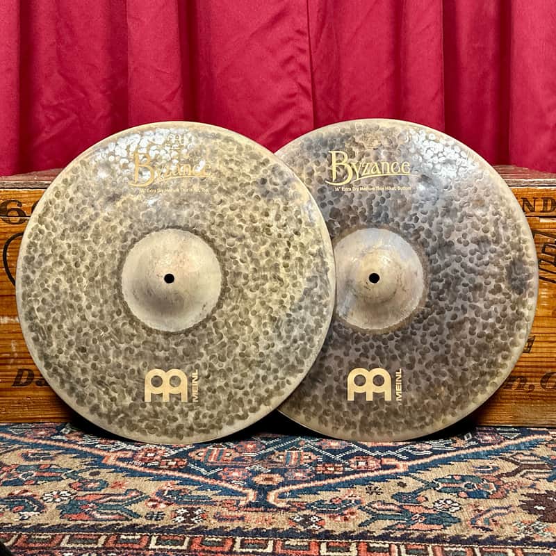 16" Meinl Byzance Extra Dry Medium Thin Hi-Hat Cymbal Pair 1002g/1522g *Video* image 1