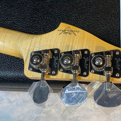 NEW! Fender Artisan Koa Precision Bass NOS - Ebony Fingerboard Natural Koa Finish - Absolutely Beautiful - Flamed Maple Neck - Authorized Dealer - 9.65lbs - G06782 image 15