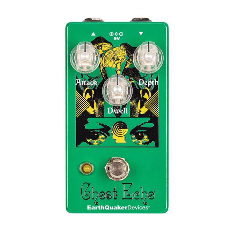 EarthQuaker Devices Ghost Echo Reverb V3 Limited Edition - Brain Dead Green / Yellow Graphic image 1