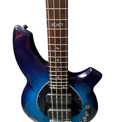 Ernie Ball Music Man Bongo 4 String HH/Piezo, LTD 2007 Blue Dawn / Rosewood 9.7 LBS USED in Very Good -Excellent Condition*IN STOCK* RARE image 6