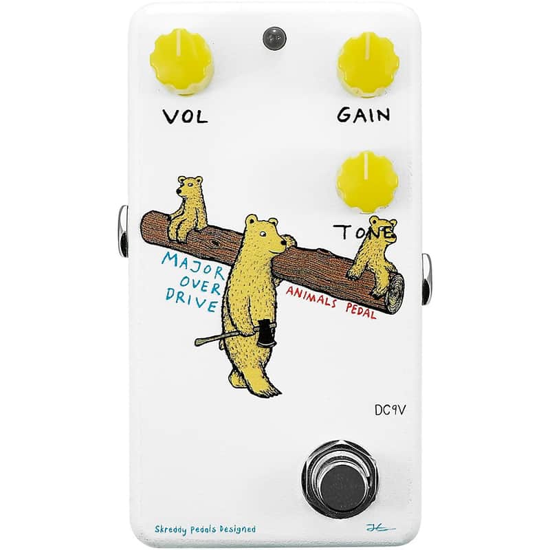 Animals Pedal Major Overdrive V2 Effects Pedal Regular White image 1
