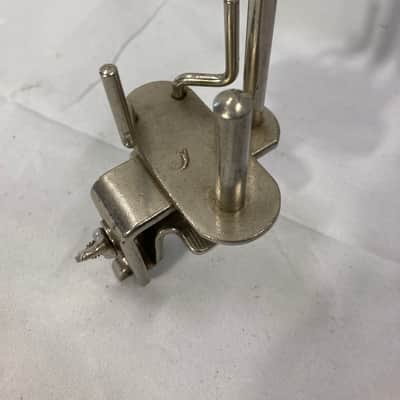 WFL - "Solid-Grip" Utility Wood Block and Cymbal Holder 1930's - Nickel image 5