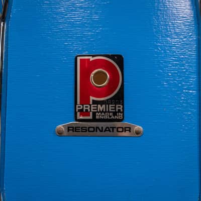 1980s Premier Resonator Blue Drum Set image 6