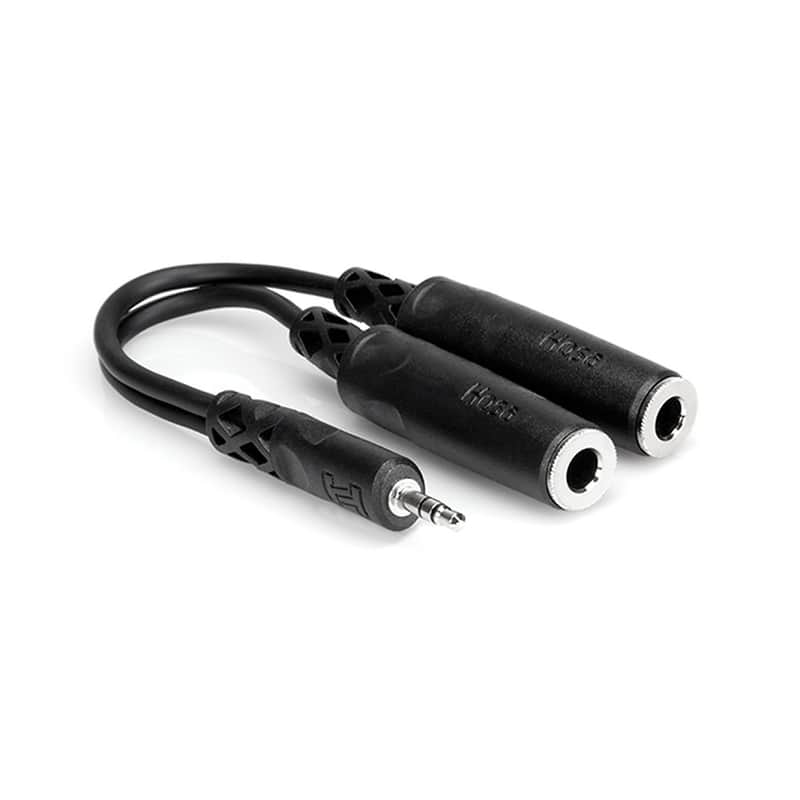 Hosa YMP233 YMP-233 3.5mm TRS to Dual 1/4" TRS Female - 6" image 1