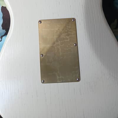 Paoletti Leather Strat 2017 - Leather brass birds eye image 3