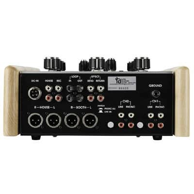 Alpha Recording System MODEL1100B 2-Channel Rotary DJ Mixer with Wooden Sides (limited silver edition) image 3