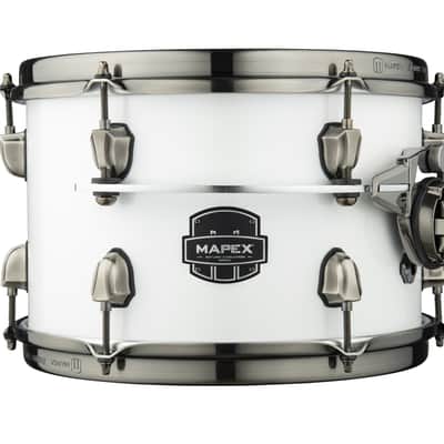 Mapex Saturn Evolution 10x7" Polar White Lacquer w/Black Hardware Drum Rack Tom Tom Maple-Walnut | NEW | WorldShip | Dealer image 1