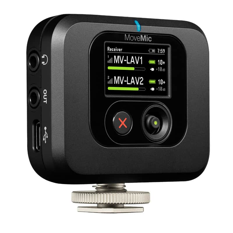 Shure MV-R-Z7 MoveMic Wireless Microphone Receiver for Cameras & Mobile Devices image 1