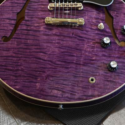 Minty! 2025 Gibson ES-335 Block Limited Edition Semi-Hollow Electric Guitar Figured Trans Purple + OHSC image 6