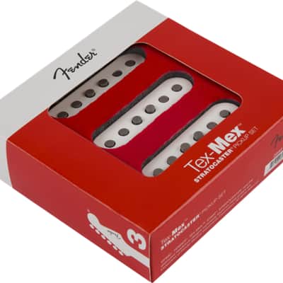 Fender Tex-Mex Stratocaster Single Coil Pickup Set, White image 2