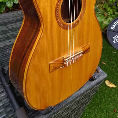 Giannini AWN 6 3/4 Classical Guitar 1980 - Natural / Figured Imbuia image 7
