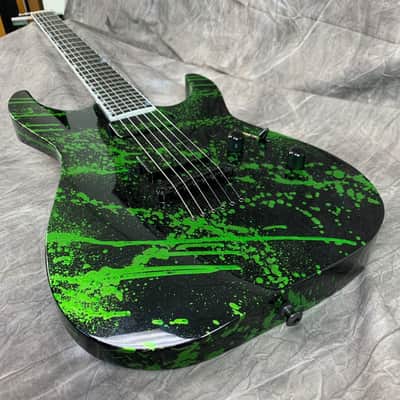ESP USA M-II NTB NT 1-Off Custom Alien Blood Splatter image 3