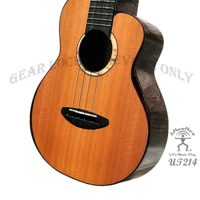 aNueNue X Luthier Mitsuta UT214 cedar bird all solid cedar & indian rosewood tenor ukulele image 2