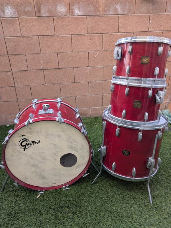Gretsch 1979-early 80's era USA Custom Shells 24/18/14/13 - Red Wine image 1