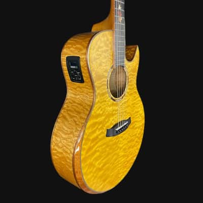 Tanglewood TWX6CESMF Winterleaf Exotic Venetian Cutaway, Quilted Natural image 5