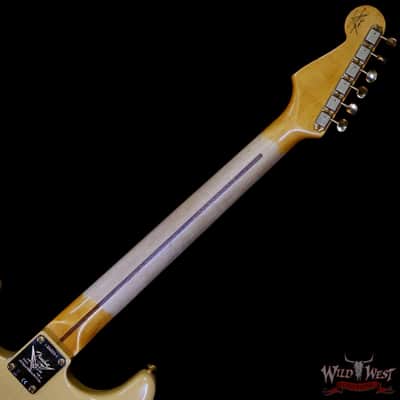 Fender Custom Shop Limited Edition 70th Anniversary 1954 Stratocaster Hardtail Relic Nocaster Blonde with Black Pickguard & Gold Hardware 7.10 LBS image 5