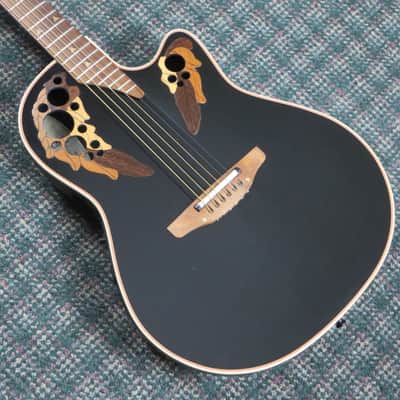 1996 Ovation USA 1868 Elite Acoustic/Electric Black! w/OHSC image 1