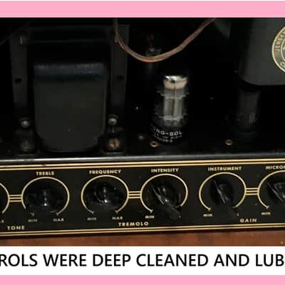 GIBSON GUITAR AMPLIFIER GA-50T SERVICED ORIGINAL PARTS FIRST MADE 1948 COSMETIC SHAPE A- GREAT SOUNDING HIGHLY DESIRABLE IN THIS CONDITION image 7