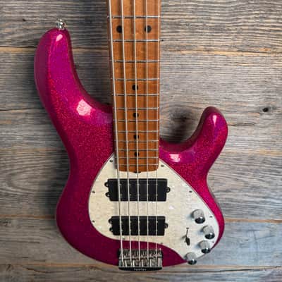 Ernie Ball Music Man StingRay Special 5 HH 5-String Bass - Soda Pink Sparkle image 2