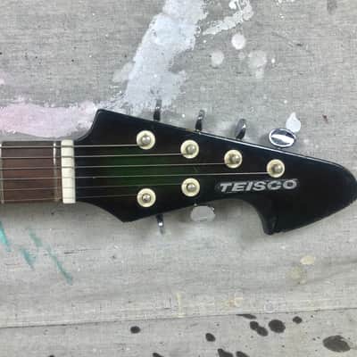 Vintage Teisco K-3L Sharkfin Circa 1960's Dark Greenburst Needs TLC & Repair K3-L image 3