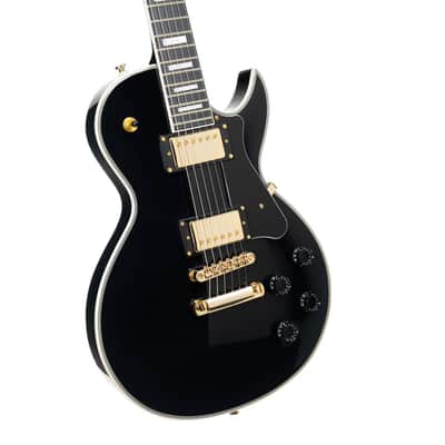 Cort CR270 Black Gold Single Cut Electric Guitar LP image 3