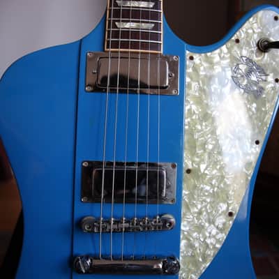 1990 Gibson Custom Shop Original Firebird V Renault Blue One-Off w/ OHSC Rare 1st Reissue image 5