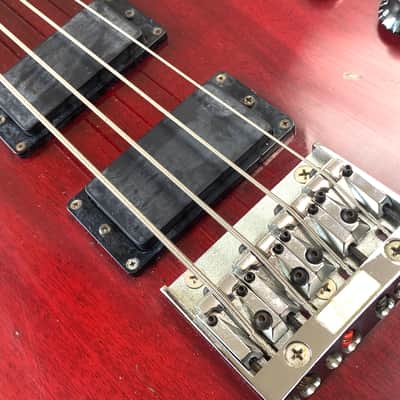 Greco TVB-65 c.1980s 32" Medium Scale Bass Guitar Mahogany w/Soft Case image 6