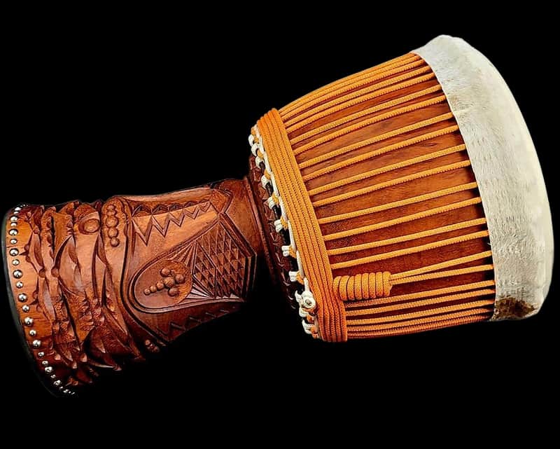 Djembe Drum Guinea Large Pro Hardwood - Lenke Wood Handmade All Solid One Piece image 1