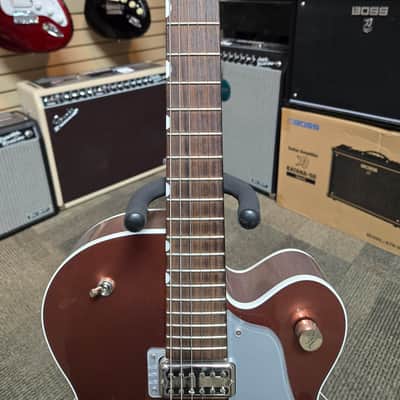 Gretsch G6118T Players Edition Anniversary Hollow Body - Two-Tone Copper Metallic / Sahara Metallic image 3
