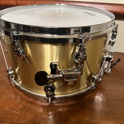 WTS Steve Pruitt Signature Series 7.5 x 13 Brass Snare Drum, fantastic shape image 5