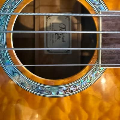 Michael Kelly Dragonfly Fretless Acoustic Bass 4 String with Fishman Electronics Blond Quilted image 5