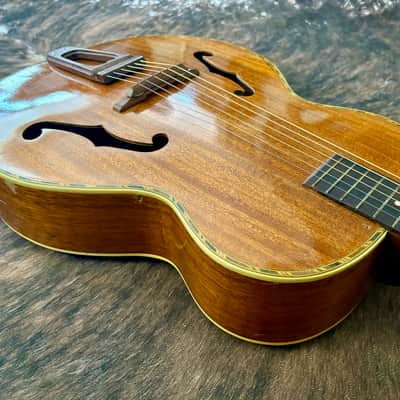 1940 Harmony H1406 Patrician Acoustic Archtop Guitar with Case image 11