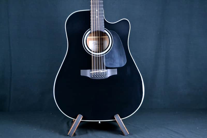 Takamine GD-30CE 12-string acoustic-electric guitar - Black image 1