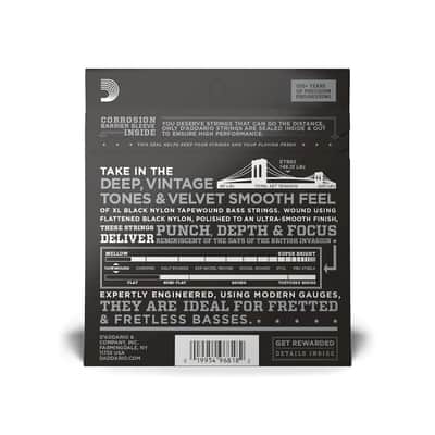 D'Addario ETB92 Tapewound Bass Guitar Strings, Medium, 50-105, Long Scale image 3
