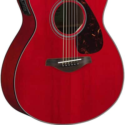 Yamaha FSX800C RR Concert Cutaway Acoustic Electric Guitar - Ruby Red image 4