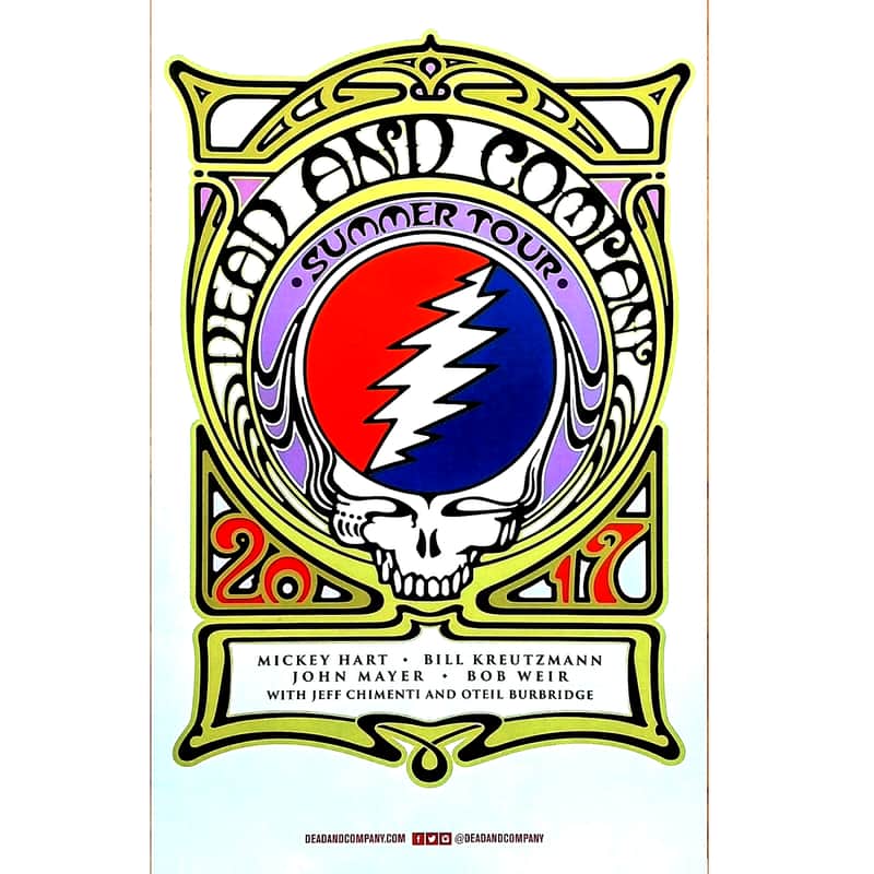 DEAD AND COMPANY 2017 Summer Tour Ltd Ed RARE Poster! GRATEFUL DEAD John Mayer Bob Weir Mickey Hart image 1